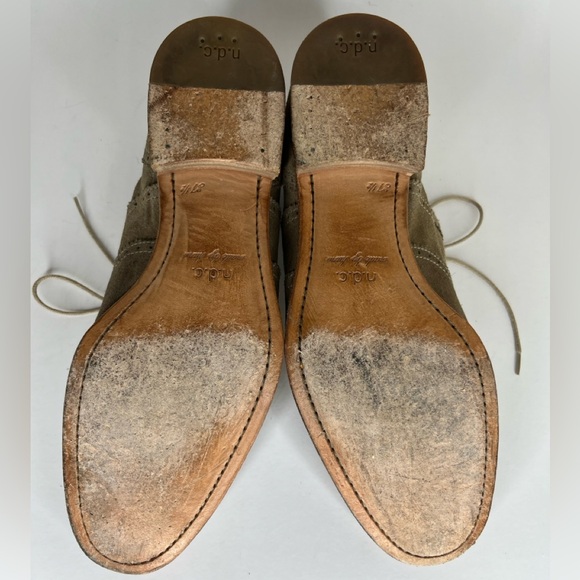 n.d.c. made by hand Shoes Oxfords Wing Tip Women Size 37.5 US 6.5 Brown Suede - Picture 15 of 16